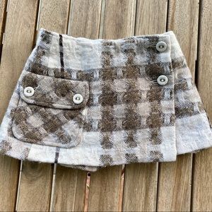 Skirt wrap wool 12/18 months cream adjustable belt Burberry